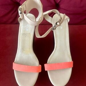 Coral Strap Wegde Sandals size 9 1/2